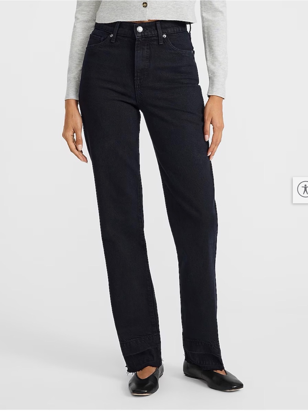 Express Straight Leg Jeans in Black